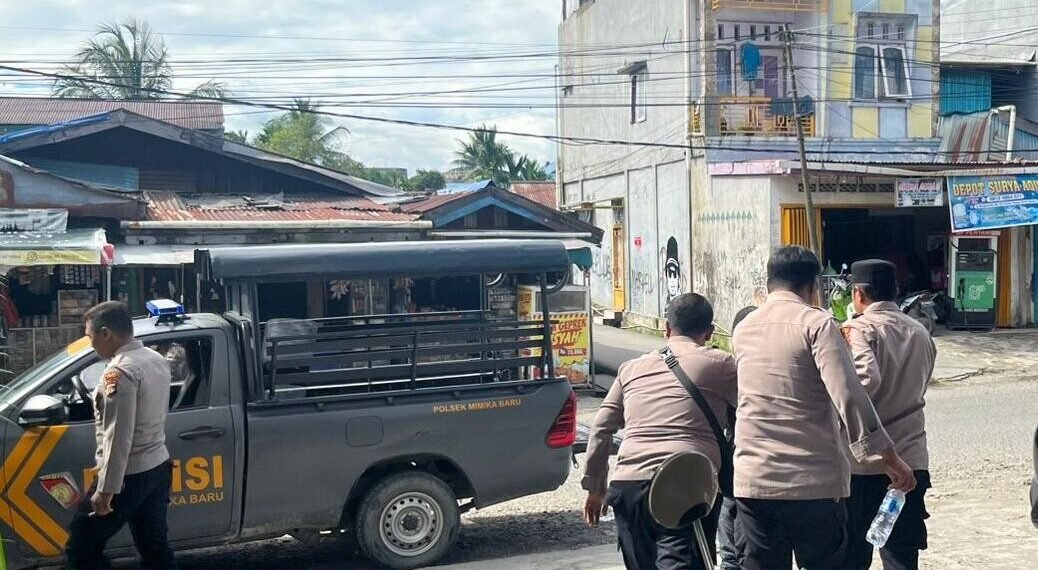 Polisi Amankan Pemuda Mabuk Ganggu Toko Emas Bougenville Mimika, Minta Uang di Pemilik Toko