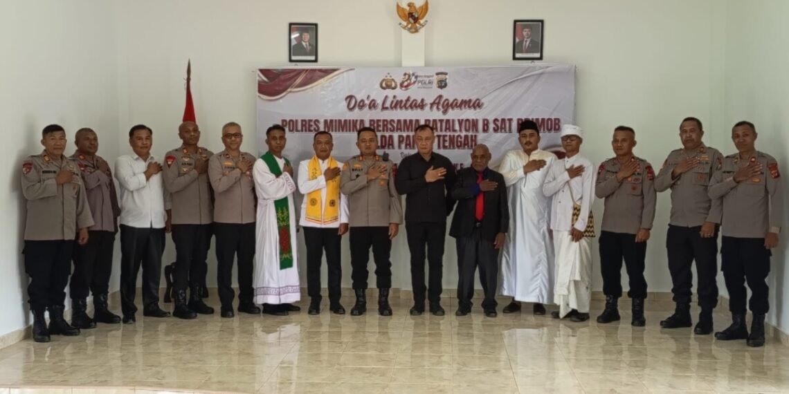 Jelang HUT Bhayangkara ke-80, Polres Mimika Satukan Tokoh Lintas Agama dalam Doa Bersama