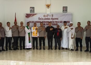 Jelang HUT Bhayangkara ke-80, Polres Mimika Satukan Tokoh Lintas Agama dalam Doa Bersama