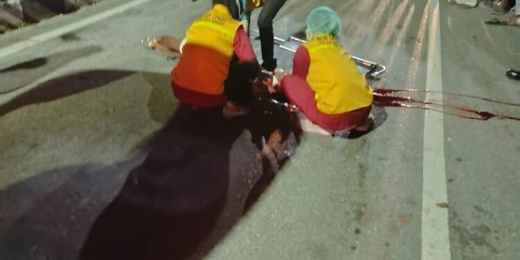 Pengendara Motor Meninggal Usai Hantam Median Jalan di Lampu Merah Diana Mall Timika