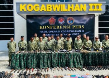 Kogabwilhan III Paparkan Hasil Operasi Semester I 2026, Puluhan Senjata hingga Ribuan Pohon Ganja Diamankan