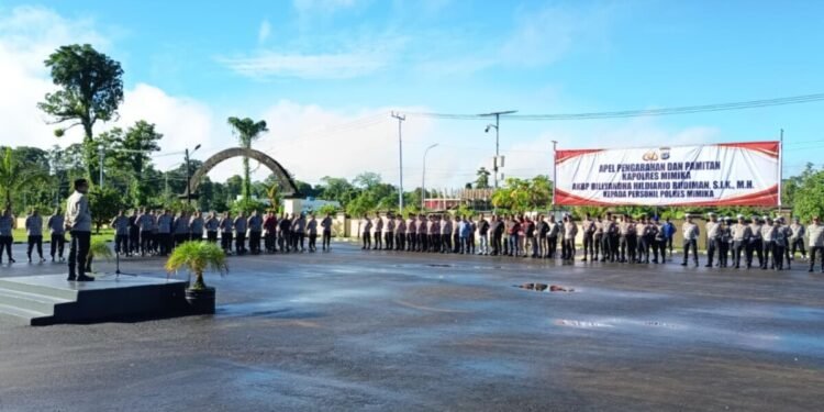 AKBP Billyandha Pimpin Apel Terakhir, Pamit kepada Keluarga Besar Polres Mimika