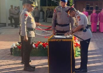 Sertijab Dipimpin Kapolda, AKBP Alredo Agustinus Rumbiak Resmi Pimpin Polres Mimika