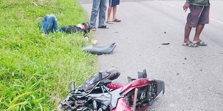 Tabrakan Motor dan Truk di Tikungan Hiripau, Pengendara Dilarikan ke RSUD Mimika