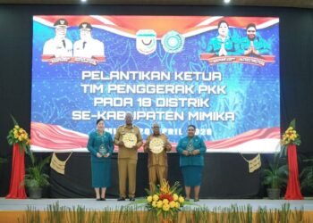 Peringatan Satu Tahun Pelayanan TP-PKK Mimika dan Dekranasda Mimika di Bawah Kepemimpinan Ketua Ny. Suzy Rettob