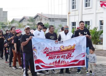 Parade Foto Jalan Santai KPU Mimika Semarakkan HUT RI ke-81