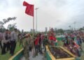 Aparat Gabungan Bubarkan Massa KNPB di Bundaran Petrosea, Ibadah Tetap Diizinkan
