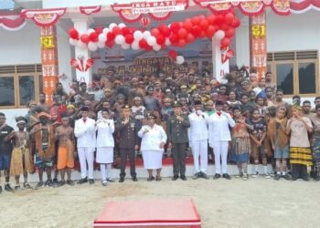 Parade Foto Rangkaian Kegiatan Peringatan HUT ke-81 RI di Distrik Mimika Timur Jauh