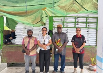 309 Ton Beras Bantuan Pangan Tahap II Disalurkan kepada KPM di Mimika Baru