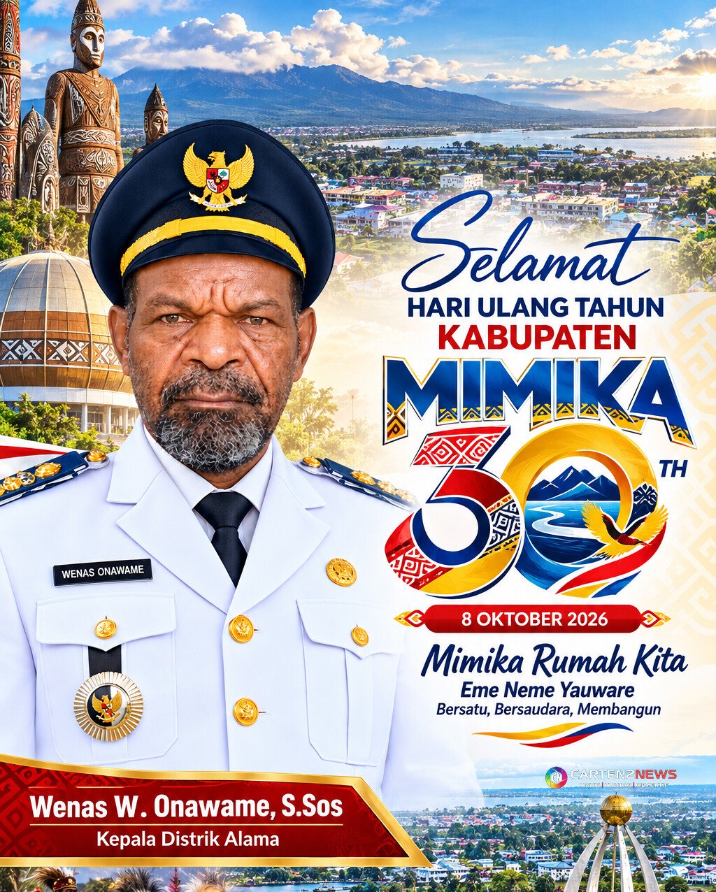 Distrik Alama Wenas Onawame - HUT Mimika 30 Tahun/ 8 Okt
