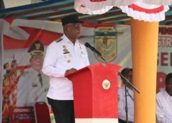 Bupati JR Pimpin Upacara Sumpah Pemuda di Mimika Barat Jauh, Tekankan Pemerataan Pembangunan