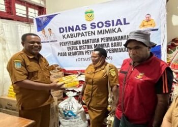 Dinsos Mimika Salurkan 534 Paket Bantuan Otsus di Mimika Baru, Kuota Dinilai Belum Cukupi