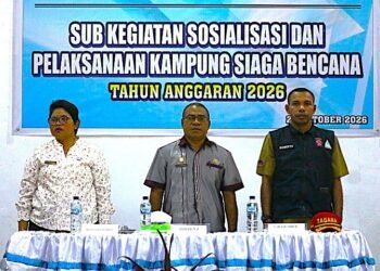 Dinsos Mimika Sosialisasikan Kampung Siaga Bencana, Libatkan 75 Peserta