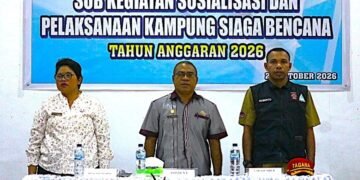 Dinsos Mimika Sosialisasikan Kampung Siaga Bencana, Libatkan 75 Peserta