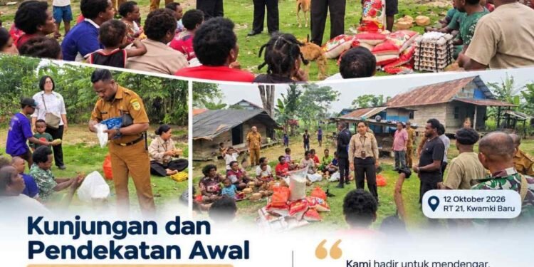 Kepala Distrik Mimika Baru Kunjungi Warga Terdampak Konflik di Kwamki Baru